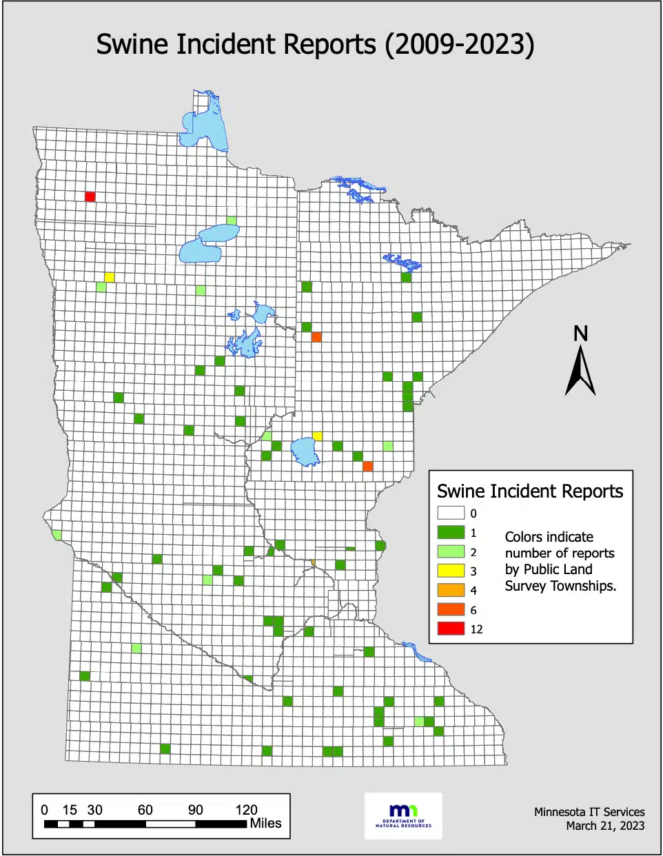 Swine Incident Reports in Minnesota 2009-2023
